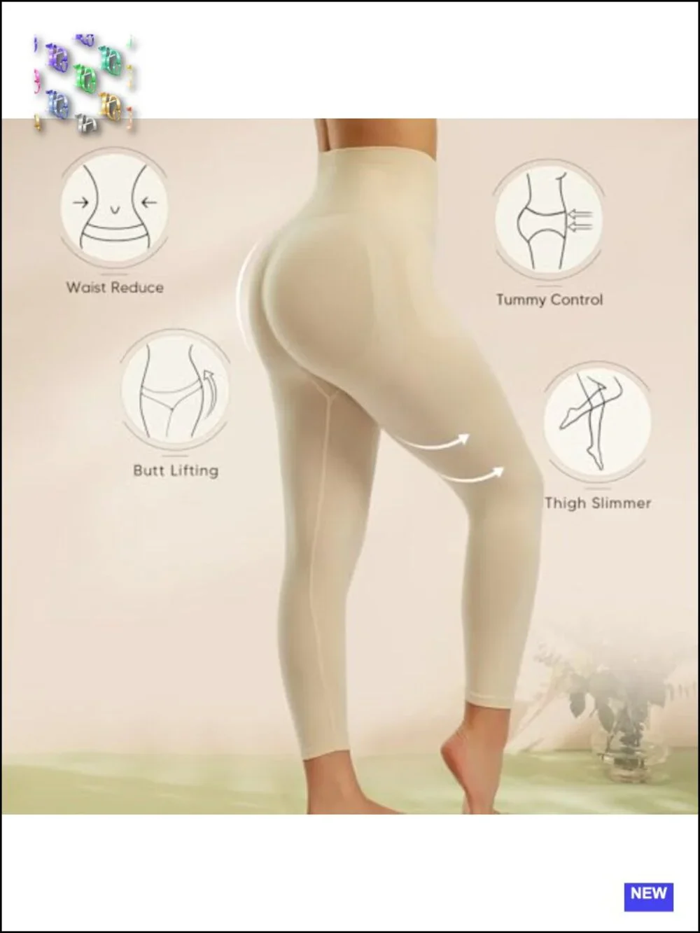 High Waist Shapewear Leggings Tummy Control Thigh Slimmer Compression Footless